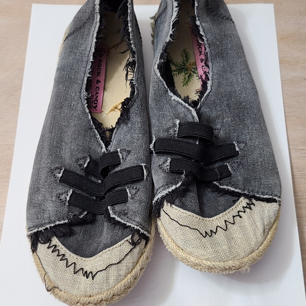 Rock & Candy denim shoes, 7.5.